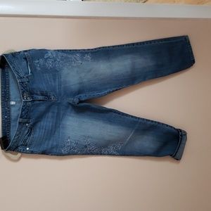 Capris Jennifer Lopez denim flower design size 8